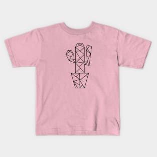 Cactus vase - Cactus Geometric - Geometric Art Kids T-Shirt